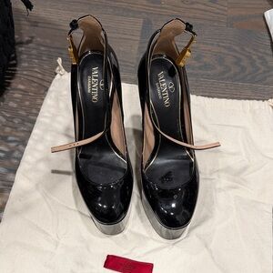 Valentino Black Patent Leather Heels